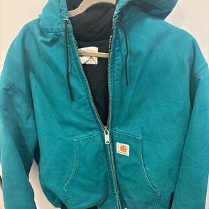 VINTAGE Carhartt Aqua Hooded Active Jacket